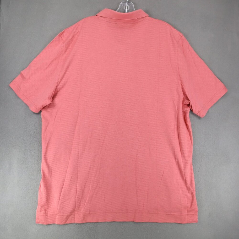 New Ted Baker Polo Shirt Mens 3XL Size 7 Pink Short Sleeve Knit Collared Logo - Picture 4 of 8